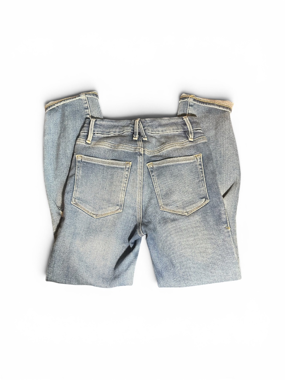 Light Wash Denim Shorts - Classic Back Pocket Design